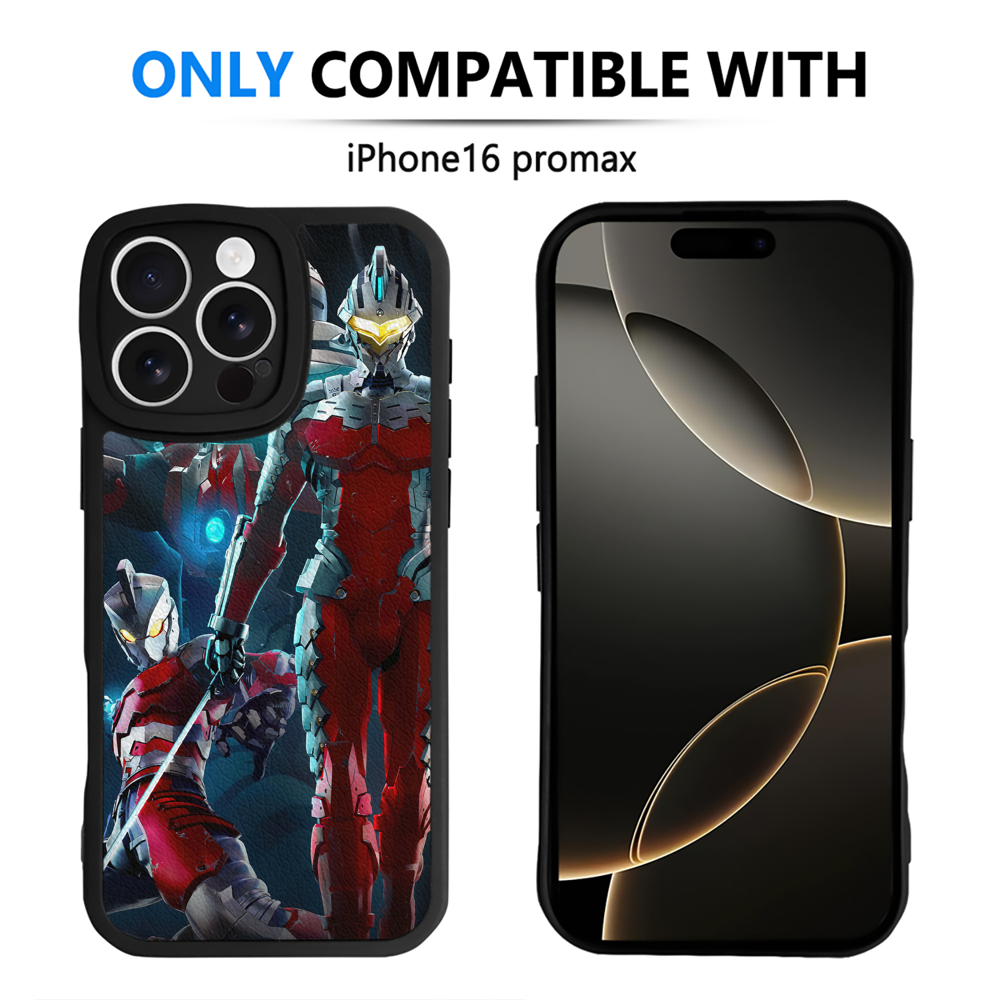 （画像用） ウルトラマン Ultraman 【iPhone 16シリーズ対応】シリコンスマホケース（レザー調） 材質：シリコン